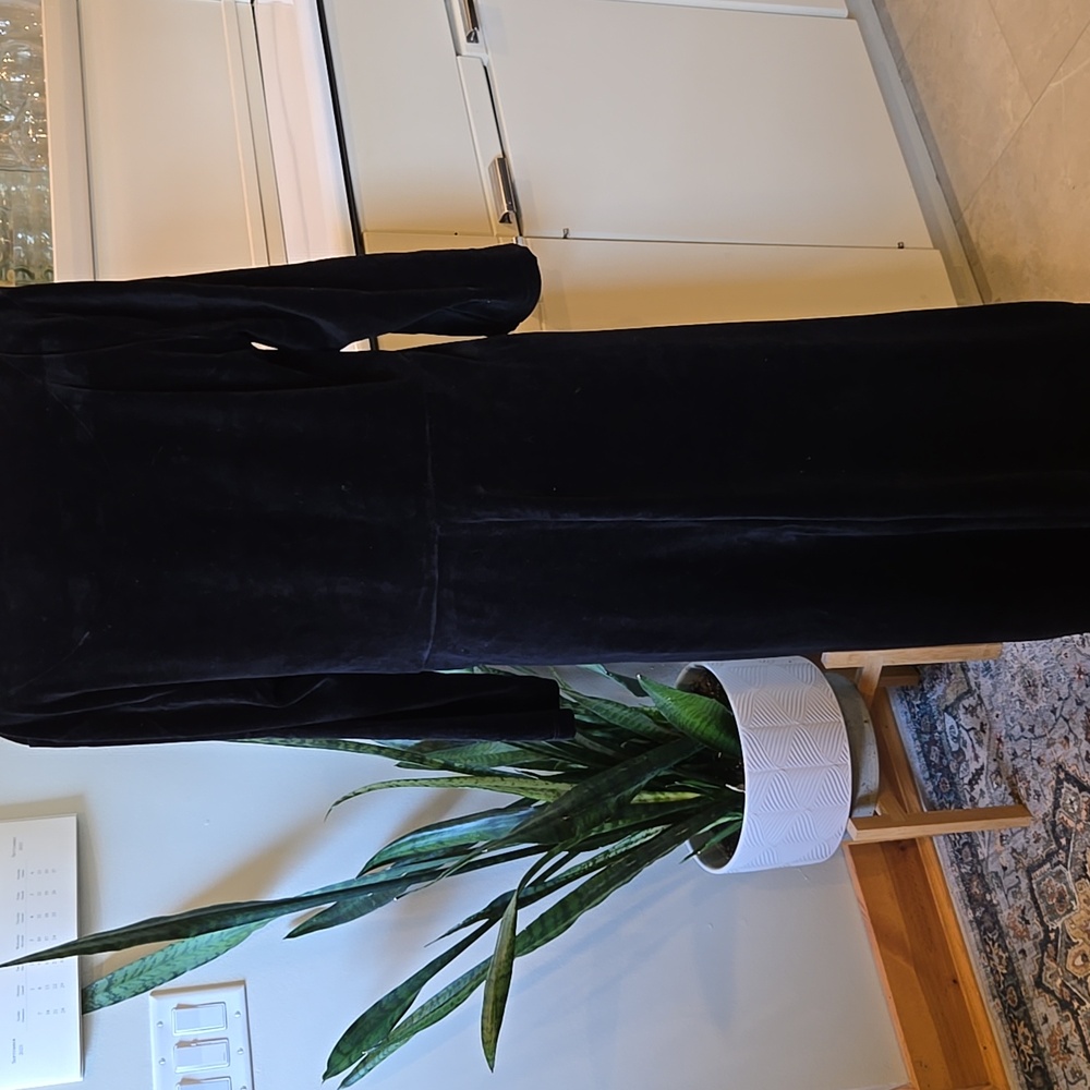 NWT Gudrun Sjödén Black Velour Dress Size Large - Picture 2 of 9
